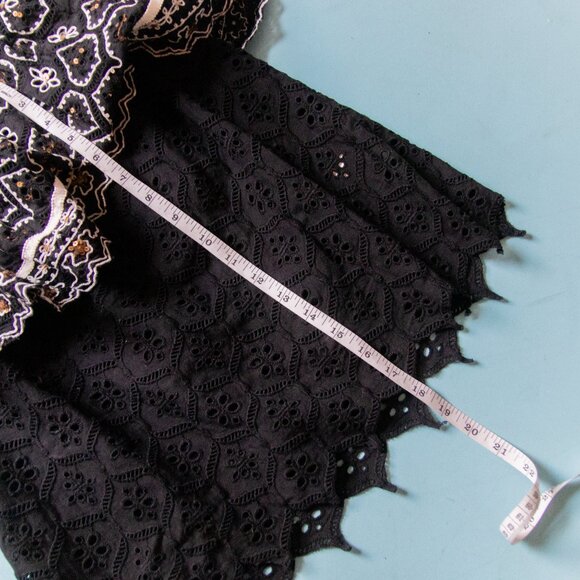 Anthropologie x Hermant Nandita Mavra Black Embroidered Off Shoulder Top Size S - Picture 7 of 8